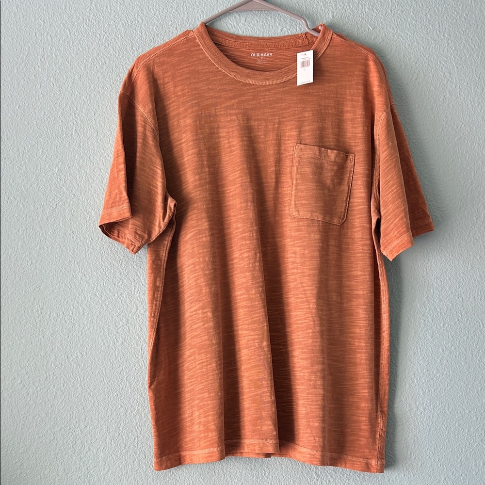 NWT Old Navy Men's Rust Brown Modern Short Sleeve Tee Size Large